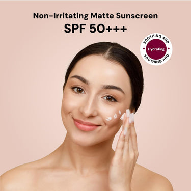 SUGANDA SKINCARE Total Defence Sunscreen | SPF 50| PA++++ | For UVA, UVB & IR Protection | NO WHITE CAST | 50g | with VITAMIN E, NIACINAMIDE & HYALURONIC ACID | ALL SKIN TYPES | MATTE